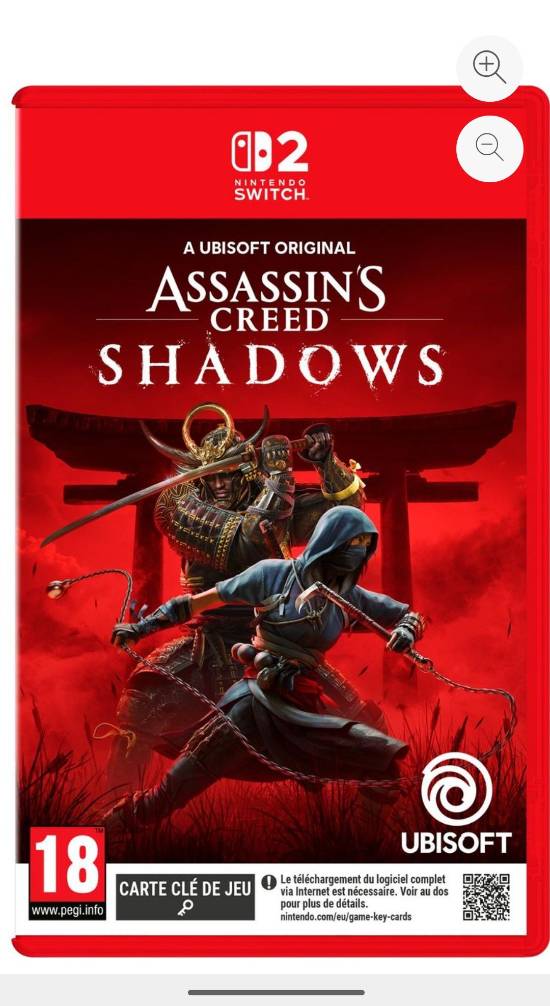 《刺客信條：影》NS2版本盒裝封面泄露！或將采用鑰匙卡