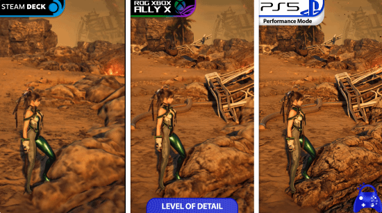 《劍星》在不同設備上的對比：XBOX掌機性能展示